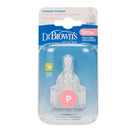 Dr Browns Standard Narrow Neck Teat Level 1 - Premmie Flow (Pack of 2)