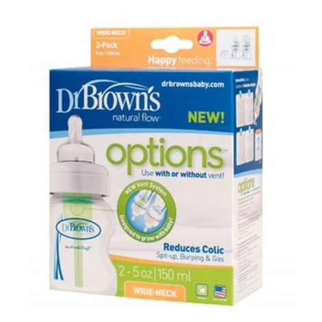Dr Brown's Natural Flow Options 150ml Bottles (Pack of 2) 