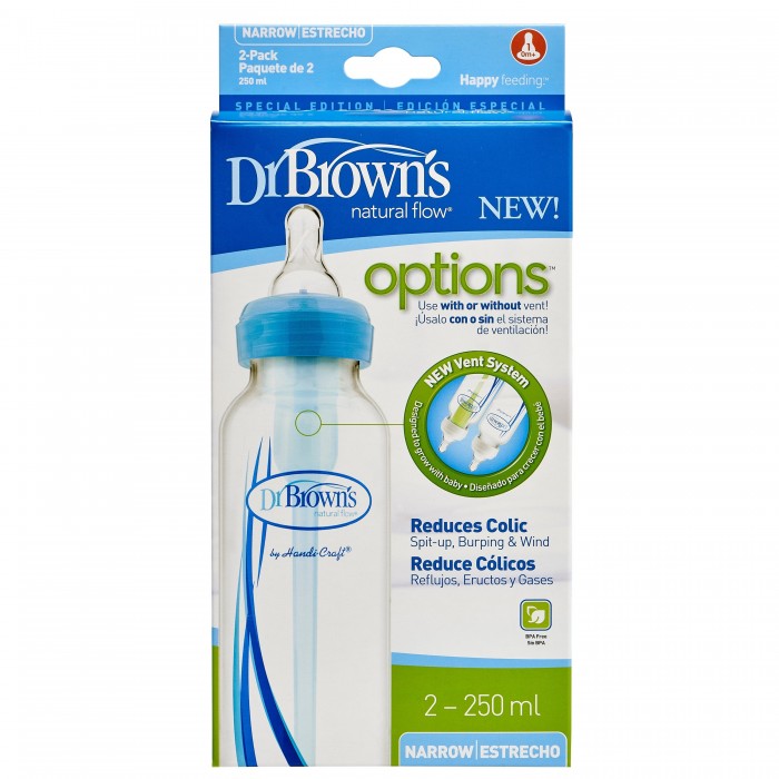 Dr Browns 250ml Options+ narrow bottle - Blue