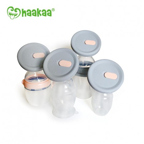 Haakaa Silicone Breast Pump Cap - Grey