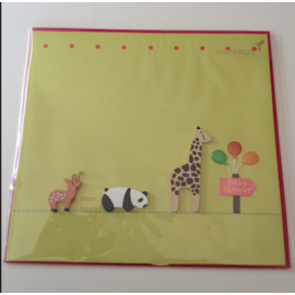Baby Shower Card - Balloons & Animal Friends!