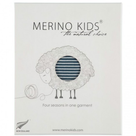 Merino Kids Bodysuit - Grey-Blue NB - 3 Months