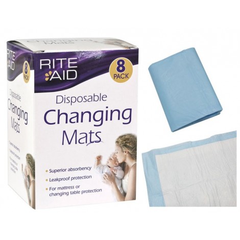 Rite Aid Disposable Changing Mats (8 in a Pack) 
